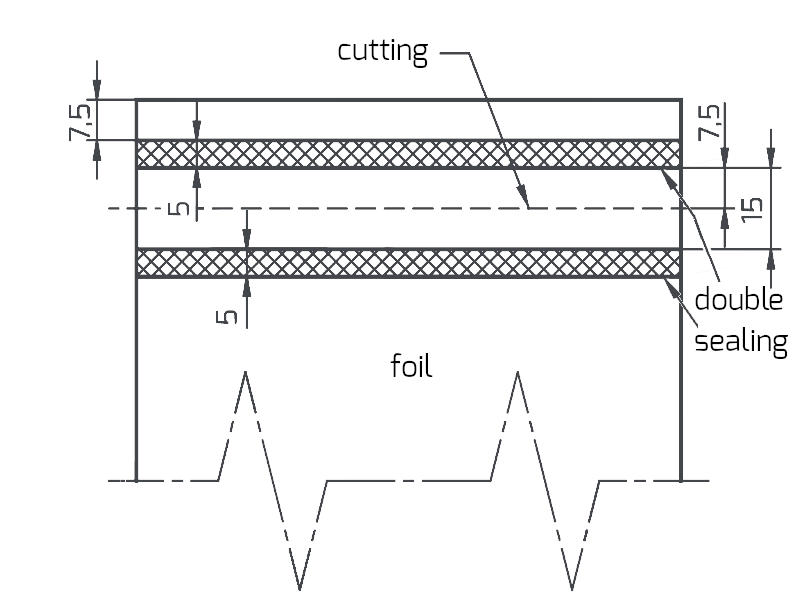 Sova S-Type semi-automatic impulse sealer sealing double and cutting